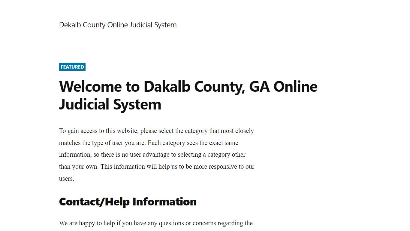 Dekalb County Online Judicial System